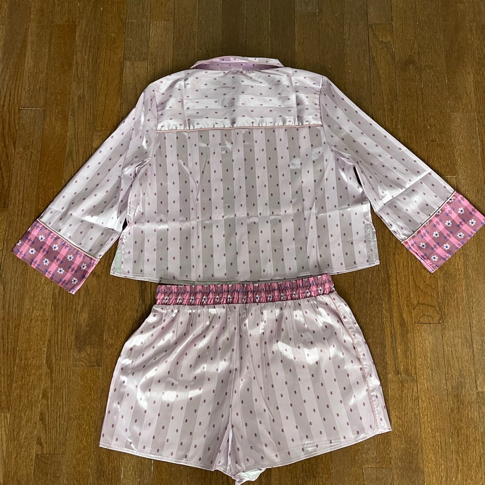 Free People Pillow Talk PJ Set Lilac Combo - Picture 5 of 7